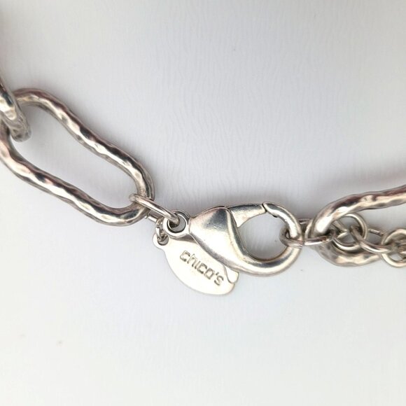 Chico's Chunky Statement Two-Tone Chain Link Necklace - Picture 5 of 5